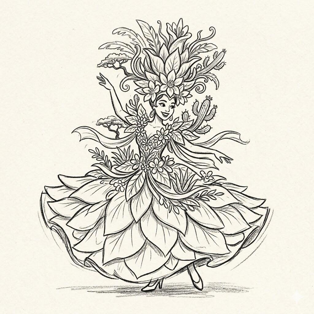 Aruba: Flor de Tabaco Dress